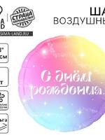 Шар фольгированный «С Днем Рождения» розовый градиент, фото 1